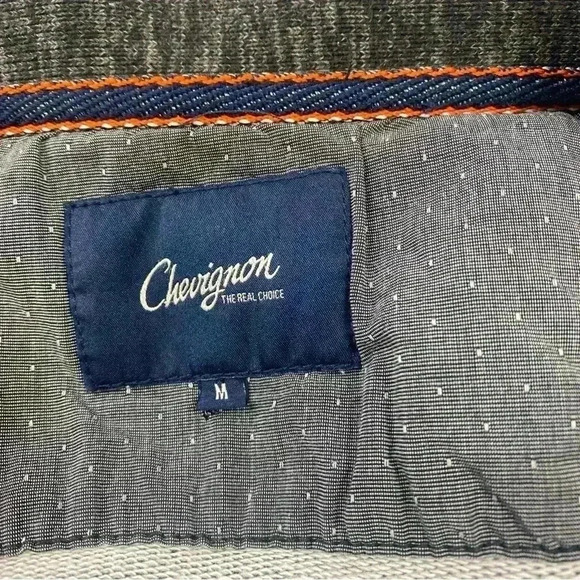 Chevignon Sweater Cardigan Blue &  Gray Winter Button Grey Warm Medium Jacket - Picture 8 of 9